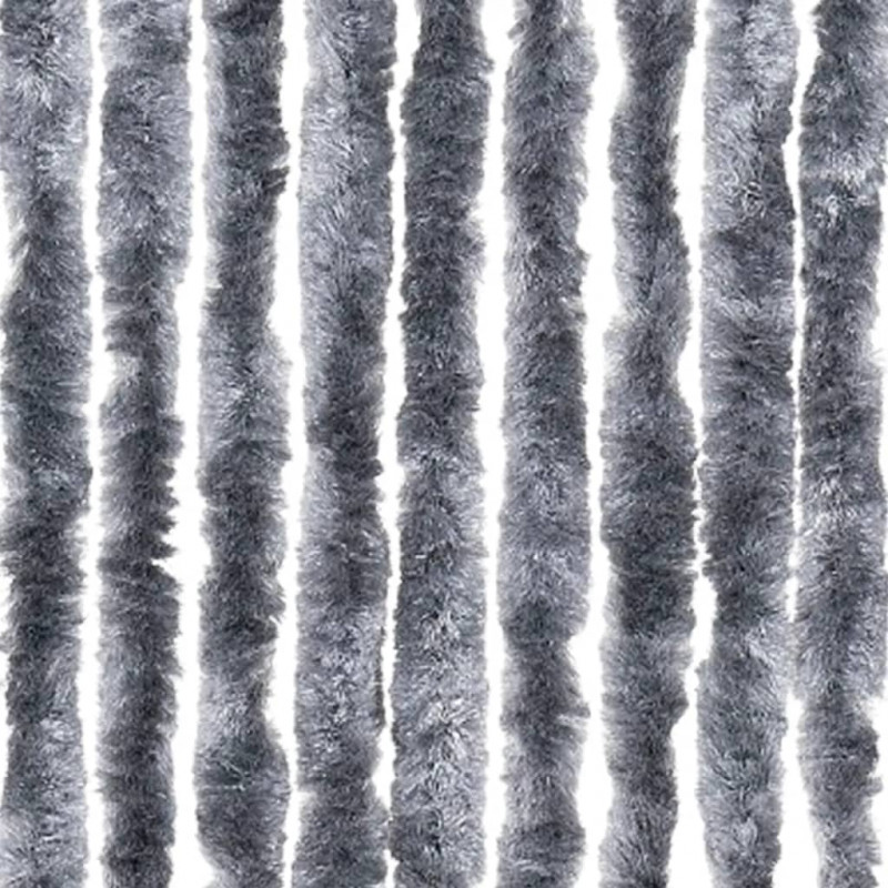 Zasłona przeciwko owadom, srebrna, 90x220 cm, szenil