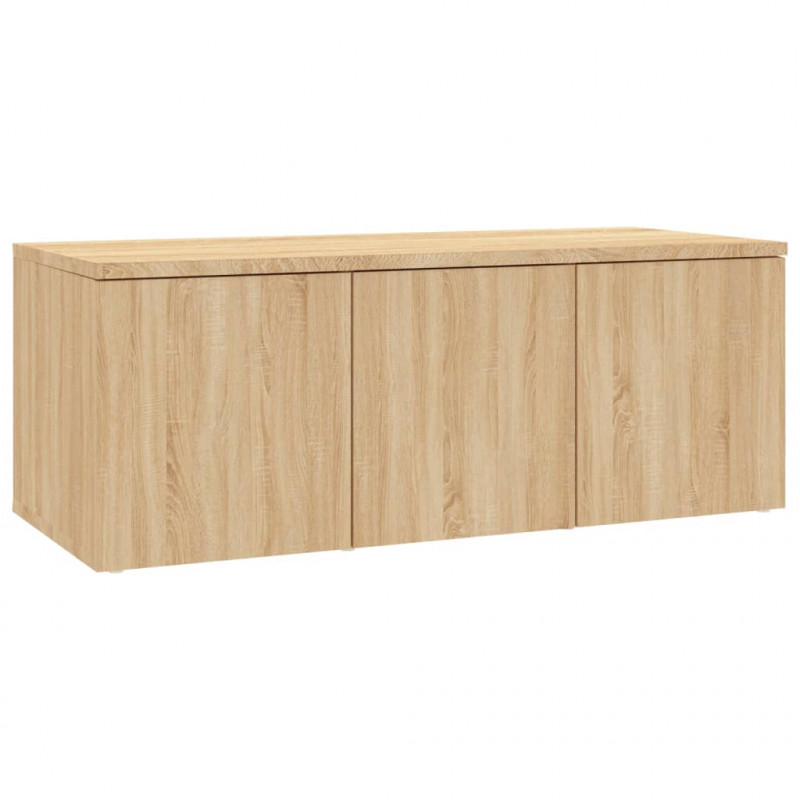 Szafka pod TV, dąb sonoma, 80x34x30 cm, materiał drewnopochodny