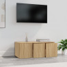 Szafka pod TV, dąb sonoma, 80x34x30 cm, materiał drewnopochodny