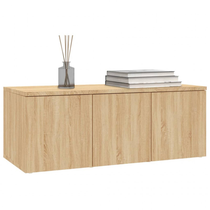 Szafka pod TV, dąb sonoma, 80x34x30 cm, materiał drewnopochodny