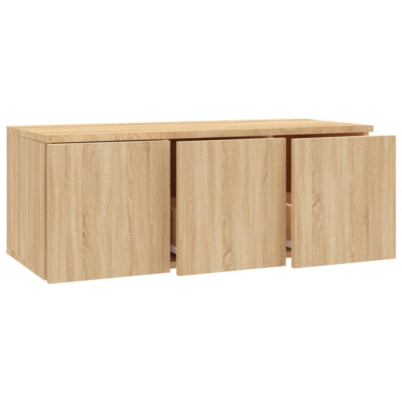 Szafka pod TV, dąb sonoma, 80x34x30 cm, materiał drewnopochodny