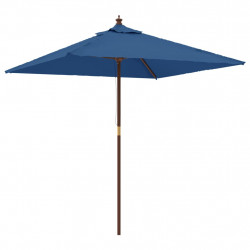 Parasol ogrodowy na drewnianym słupku, lazurowy, 198x198x231 cm