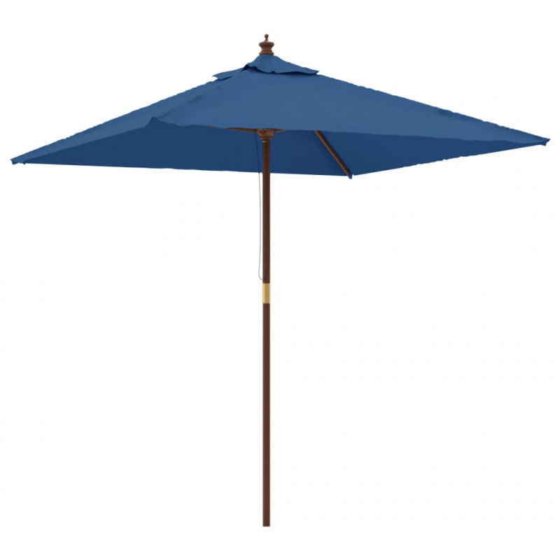 Parasol ogrodowy na drewnianym słupku, lazurowy, 198x198x231 cm
