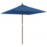 Parasol ogrodowy na drewnianym słupku, lazurowy, 198x198x231 cm