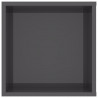 Wisząca szafka pod TV, szara, wysoki połysk, 102x35x35 cm