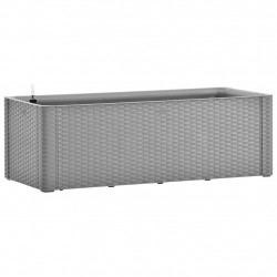 Podwyższona donica z systemem podlewania, szara, 100x43x33 cm