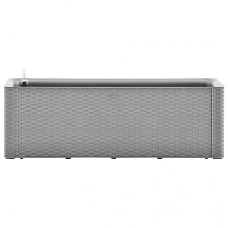 Podwyższona donica z systemem podlewania, szara, 100x43x33 cm