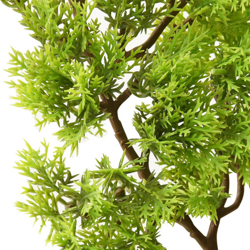 Sztuczne bonsai z cyprysu, z doniczką, 60 cm, zielone
