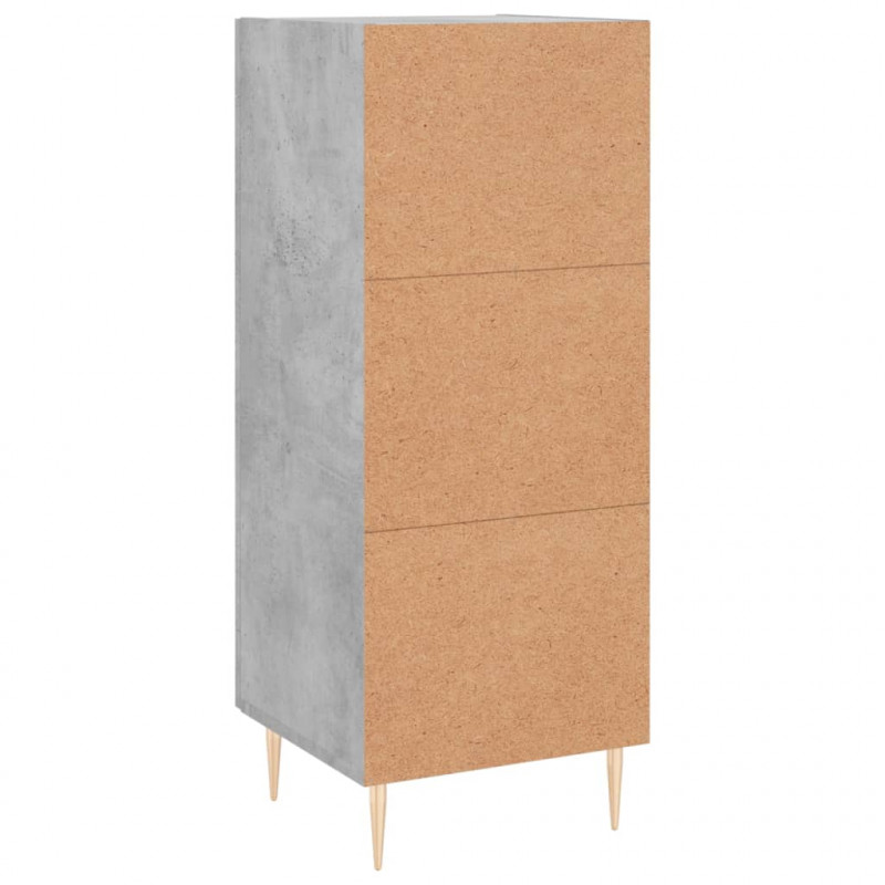 Szafka, szarość betonu, 34,5x34x90 cm, materiał drewnopochodny