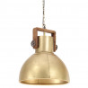 Industrialna lampa wisząca, 25 W, mosiężna, okrągła, 40 cm, E27