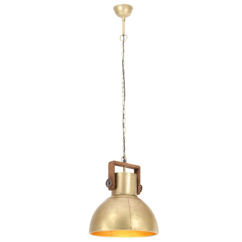 Industrialna lampa wisząca, 25 W, mosiężna, okrągła, 40 cm, E27