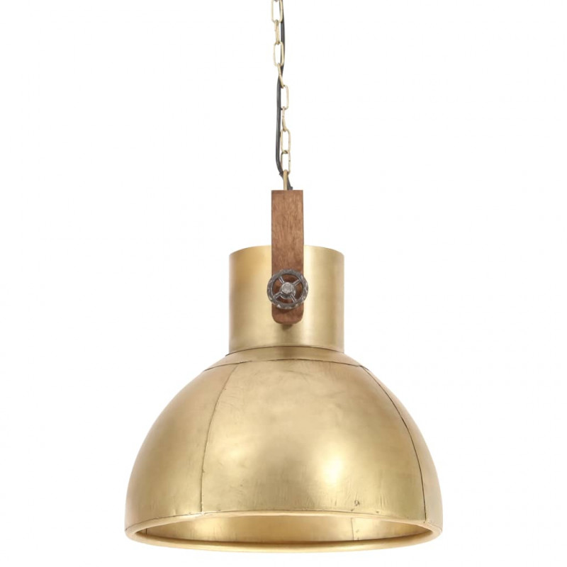 Industrialna lampa wisząca, 25 W, mosiężna, okrągła, 40 cm, E27