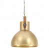 Industrialna lampa wisząca, 25 W, mosiężna, okrągła, 40 cm, E27