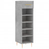 Szafka na buty, szarość betonu, 30x35x105 cm