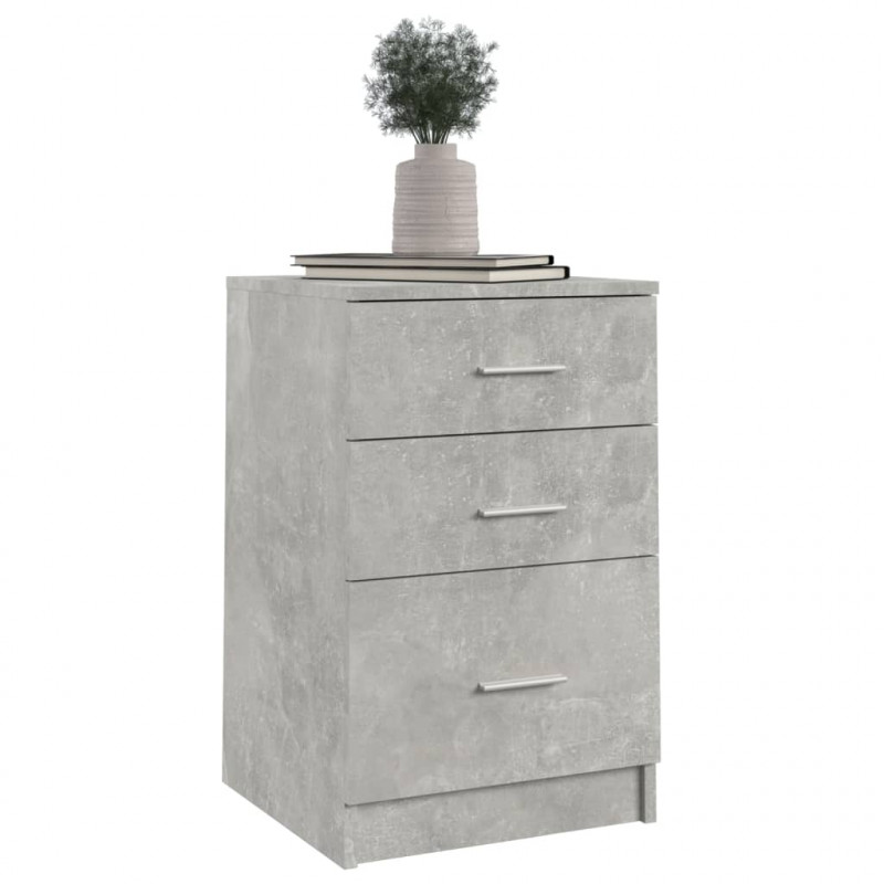 Szafka nocna szarość betonu 40x40x63 cm materiał drewnopochodny