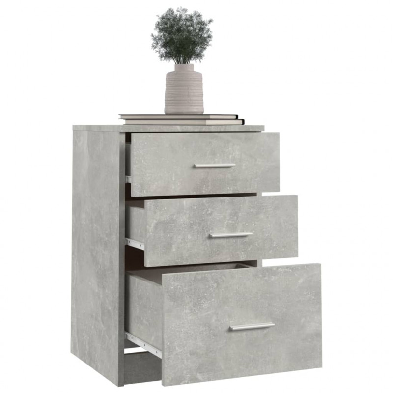 Szafka nocna szarość betonu 40x40x63 cm materiał drewnopochodny