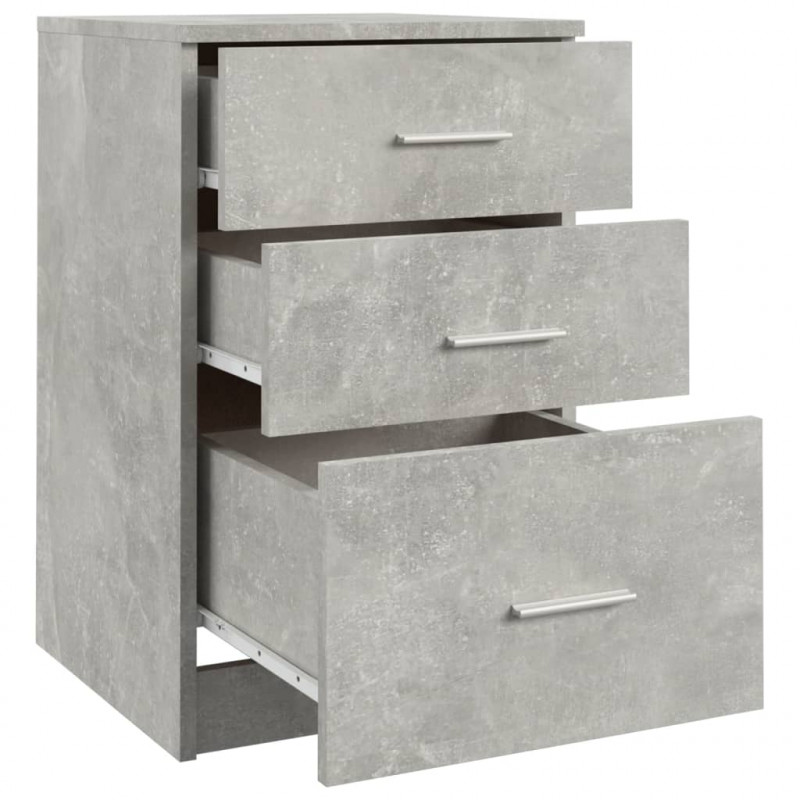 Szafka nocna szarość betonu 40x40x63 cm materiał drewnopochodny