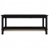 Stolik kawowy, czarny, 110x55x45 cm, lite drewno sosnowe