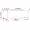 Stolik kawowy, czarny, 110x55x45 cm, lite drewno sosnowe