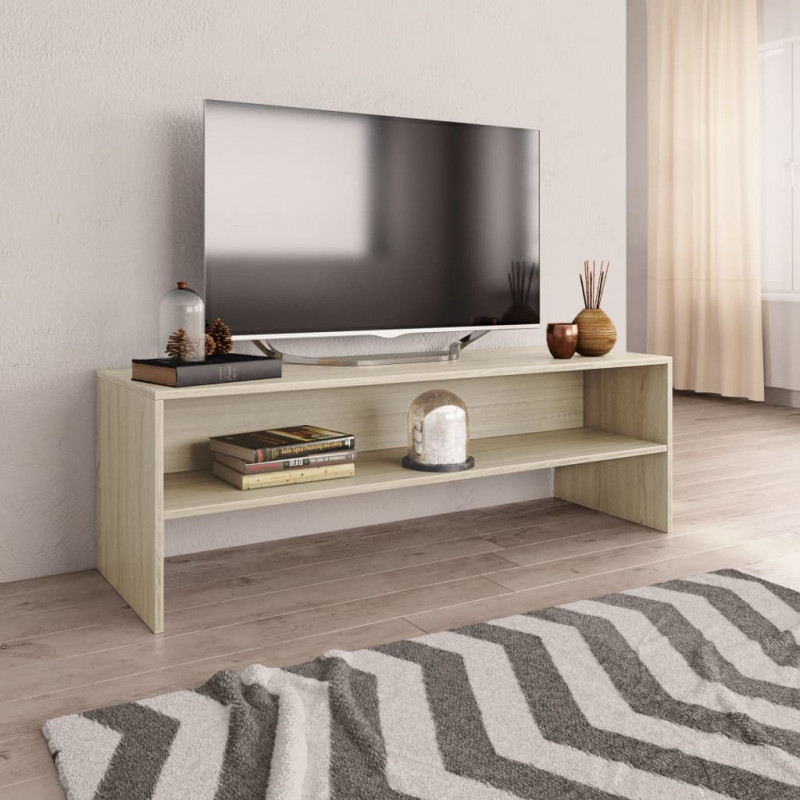 Szafka pod TV, dąb sonoma, 120x40x40cm, materiał drewnopochodny