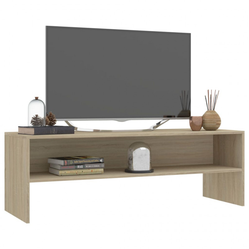 Szafka pod TV, dąb sonoma, 120x40x40cm, materiał drewnopochodny