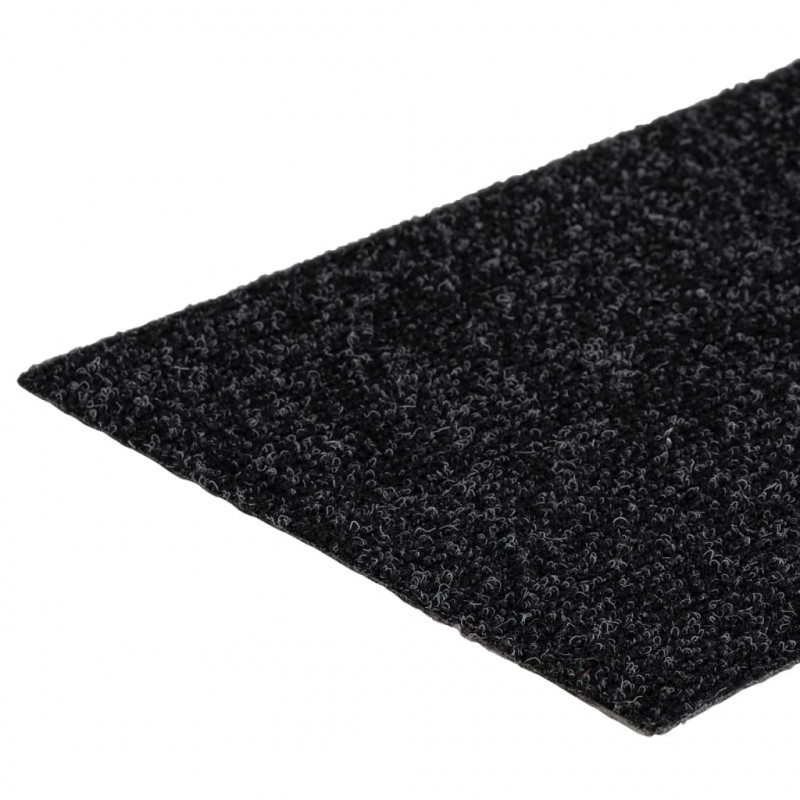 Samoprzylepne nakładki na schody, 15 szt., 76x20 cm, czarne