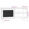 Stolik pod TV, brązowy, 80x30x40 cm, drewno sosnowe i rattan