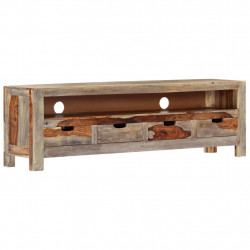 Szafka pod TV z litego drewna sheesham, 130 x 30 x 40 cm