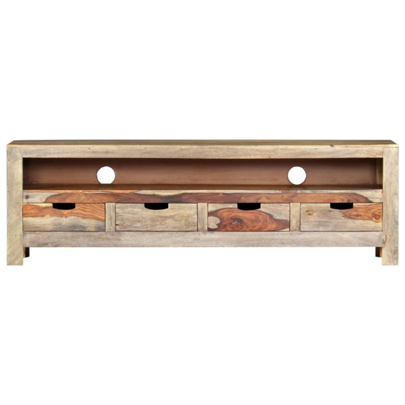Szafka pod TV z litego drewna sheesham, 130 x 30 x 40 cm