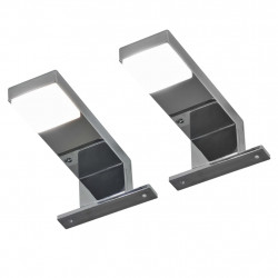 Lampy nad lustro, 2 szt., 2 W, zimne, białe światło