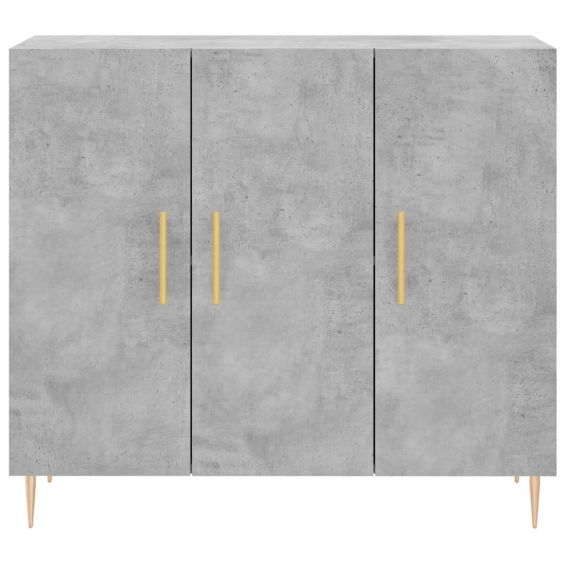 Szafka, szarość betonu, 90x34x80 cm, materiał drewnopochodny