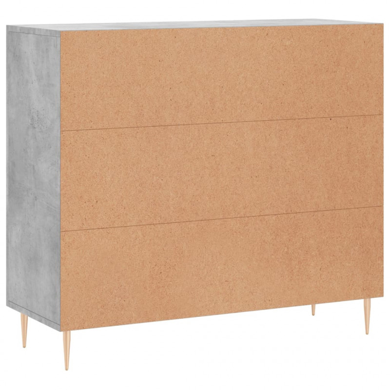 Szafka, szarość betonu, 90x34x80 cm, materiał drewnopochodny