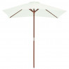 Parasol ogrodowy na drewnianym słupku, 150 x 200 cm, piaskowy