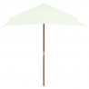 Parasol ogrodowy na drewnianym słupku, 150 x 200 cm, piaskowy