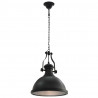 Lampa sufitowa, czarna, okrągła, E27