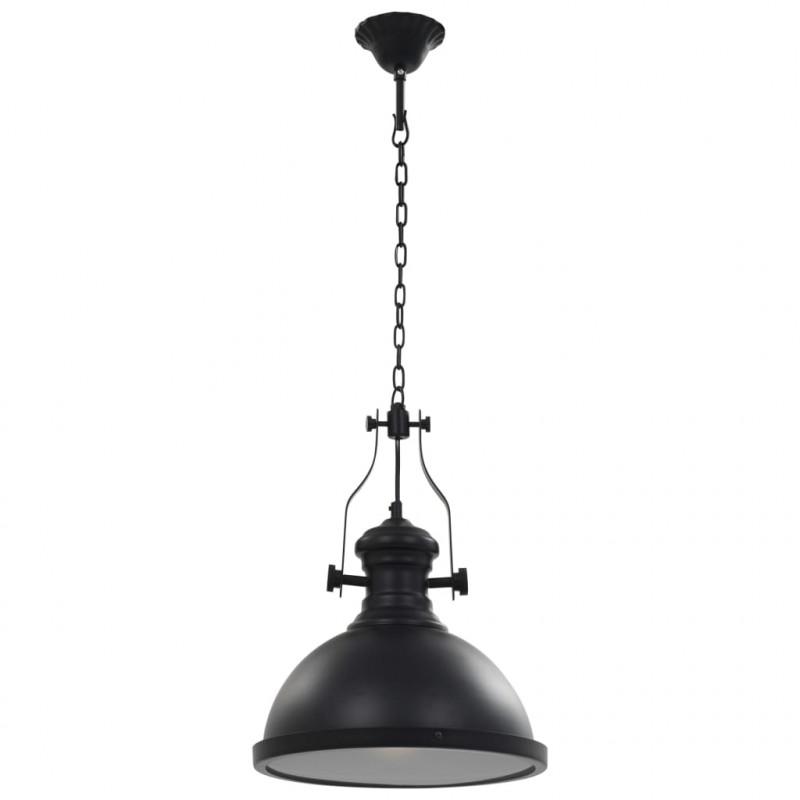 Lampa sufitowa, czarna, okrągła, E27