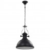 Lampa sufitowa, czarna, okrągła, E27