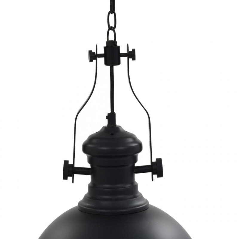 Lampa sufitowa, czarna, okrągła, E27