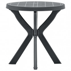 Stolik bistro, antracytowy, Ø70 cm, plastikowy