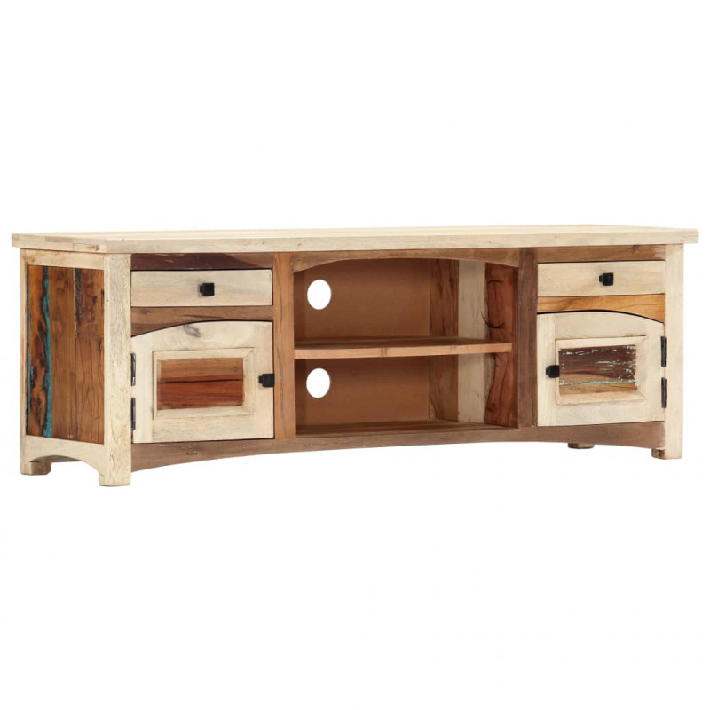 Szafka pod TV, 120x30x40 cm, lite drewno odzyskane