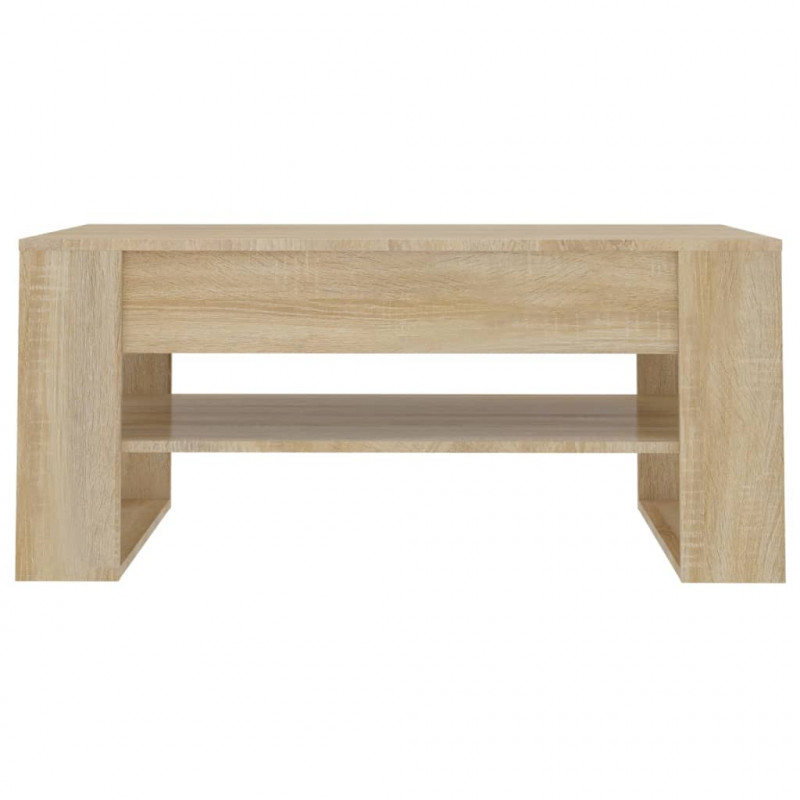Stolik kawowy, dąb sonoma 102x55x45 cm, materiał drewnopochodny