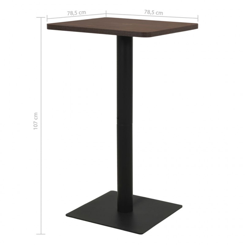 Stolik bistro, ciemny jesion, 78,5x78,5x107 cm
