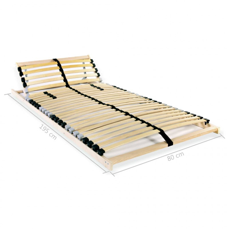 Stelaż do łóżka z 28 listwami, 7 stref, 80 x 200 cm