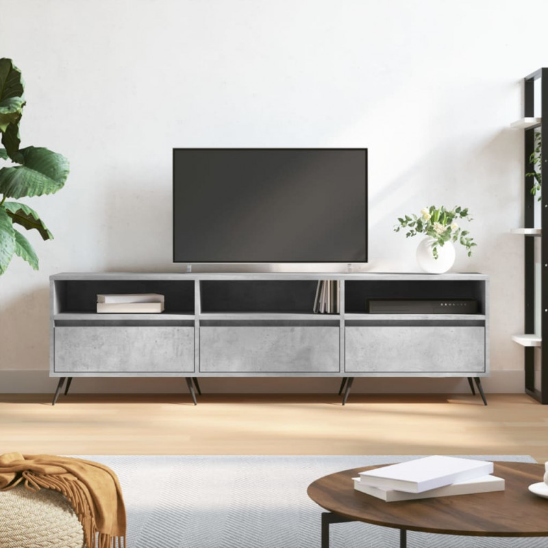 Szafka pod TV, szarość betonu, 150x30x44,5 cm