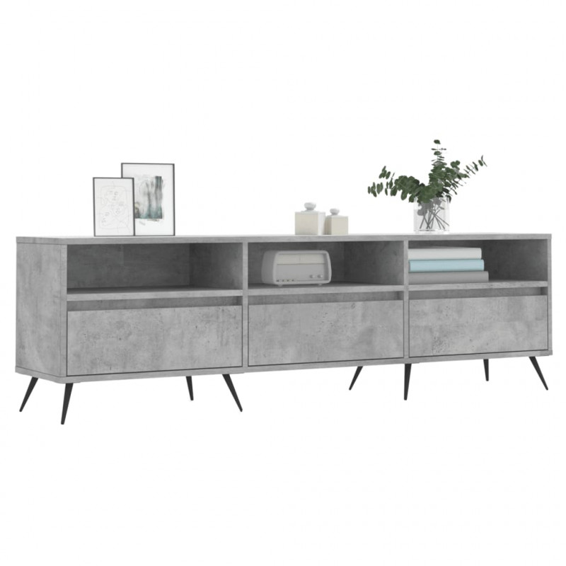 Szafka pod TV, szarość betonu, 150x30x44,5 cm