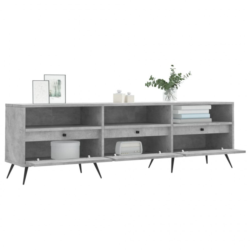 Szafka pod TV, szarość betonu, 150x30x44,5 cm
