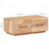 Stolik kawowy, 90x50x35, lite drewno z odzysku