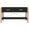 Szafka pod TV, czarna, 82x38x45 cm, materiał drewnopochodny