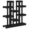 Kwietnik, czarny, 104,5x25x109,5 cm, lite drewno sosnowe