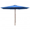 Parasol ogrodowy na drewnianym słupku, 350 cm, niebieski